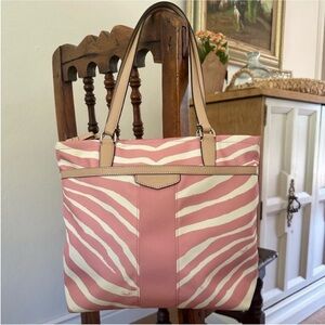 Coach Pink Zebra Tote